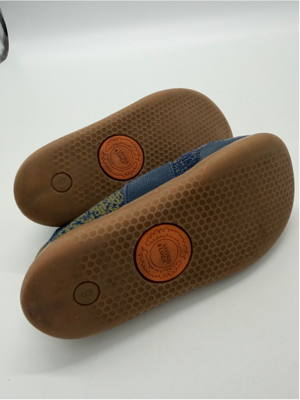 Livie & Luca Lynx Toddler Sneakers Size 9 Blue Knit Slip-On Shoes - Picture 5 of 6